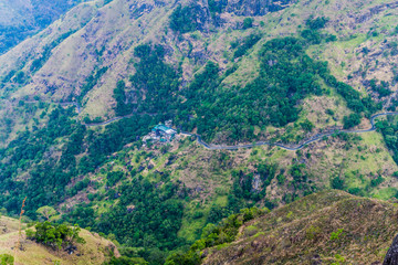 Fototapeta premium Winding mountain road near Ella, Sri Lanka