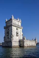 Fototapeta na wymiar Belem tower architecture in Lisbon, Portugal