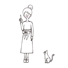 話をする女性