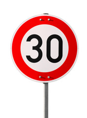 Tempo-30-Zone Verkehrszeichen