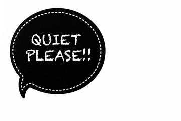 Quiet please! Speech balloon