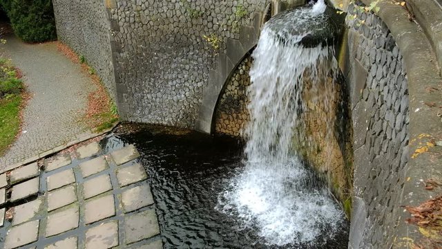 Fountain or waterfall in freizeitpark in bonn