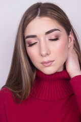 Fototapeta premium closeup make up portrait