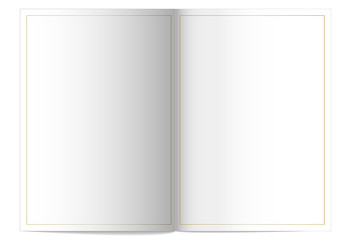 A mock-up of a large booklet, isolated on a white background. Is designed for your design work. Vector illustration.