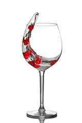 Wine glass water cranberry