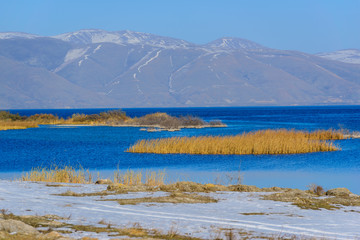 Majestic view of lake Sevan, Armenia