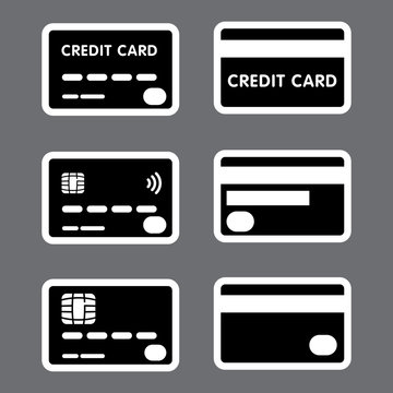 set of credit card icons