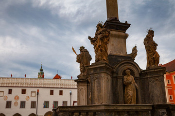 Obraz premium Old fontaine of Cesky Krumlov