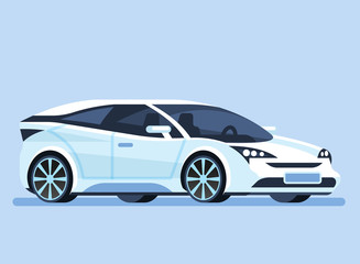 Obraz premium Car. Smart futuristic vehicle.