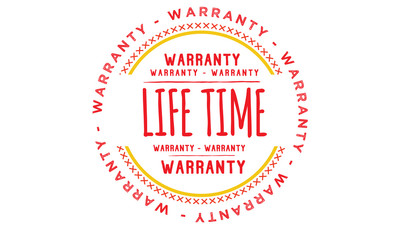 Obraz premium lifetime warranty icon vintage rubber stamp guarantee
