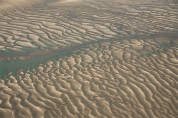 vue aérienne de la Baie de Somme en France