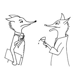 fox waiter and fox guest