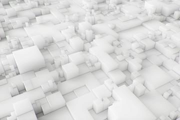 Abstract city views from above. 3d rendering.