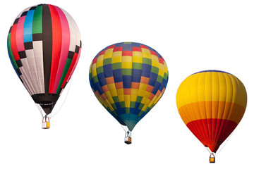 Colorful hot air balloon fly over the blue sky