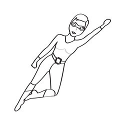 Obraz premium Superwoman cartoon character sketch