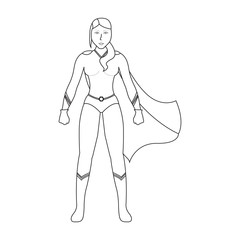 Superwoman cartoon character sketch