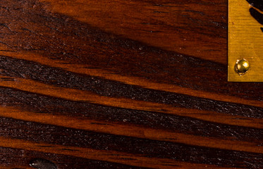 dark weathered teak wood with copper