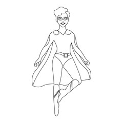 Superwoman cartoon character sketch