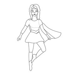 Superwoman cartoon character sketch