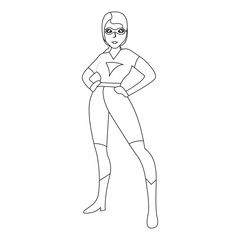 Superwoman cartoon character sketch
