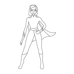 Superwoman cartoon character sketch