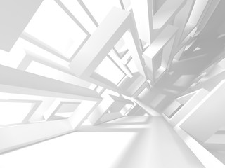 White Architecture Construction Modern Interior Background