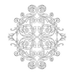 Vector baroque ornament in victorian style