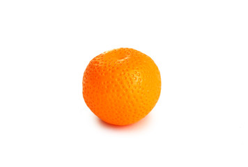 .orange orange plastic on white background