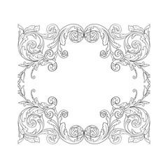 Vector baroque ornament in victorian style