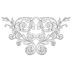 Vector baroque ornament in victorian style