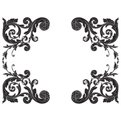 Vector baroque ornament in victorian style