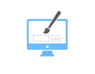 Graphics design, web design, software design icon
