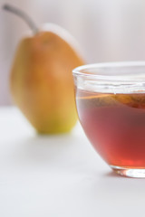 Pear tea in a Cup