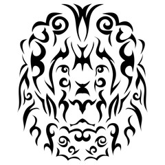 Tribal lion illustration