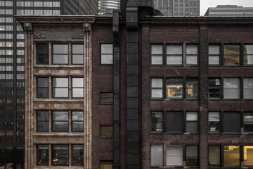 Straight on shot of a classic brick building © Richard