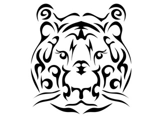 Tribal tiger illustration