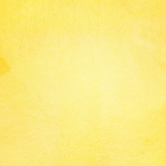 Abstract light yellow watercolor background, painted on watercolor paper