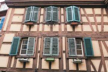 Obraz premium windows with open shutters