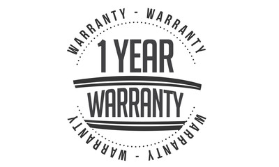 1 years warranty icon vintage rubber stamp guarantee