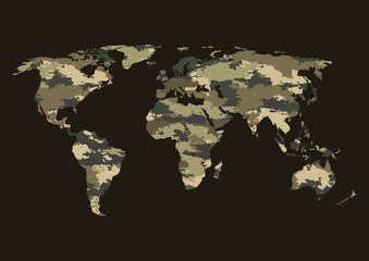 Kamuflaż mapy świata - 193834919