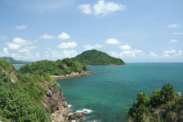Blue sea in east region of thaibay thailand
