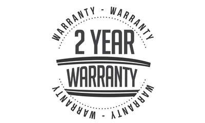 2 years warranty icon vintage rubber stamp guarantee
