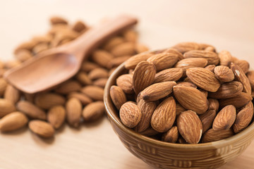 raw natural whole almonds