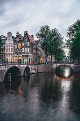 Naklejka premium Morning in Amsterdam