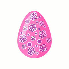 Easter beautiful egg sticker. Festive decor for creating postcards, posters, invitations to events.