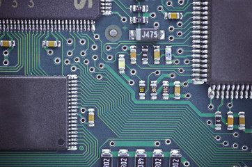 lines and solder joints of the modern circuit board