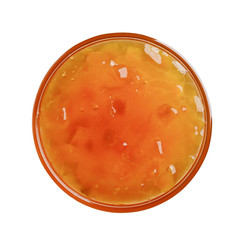 Apricot jam isolated