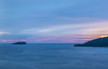 Incredibly beautiful sunset by the sea