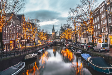 Fototapeta premium Amsterdam by night