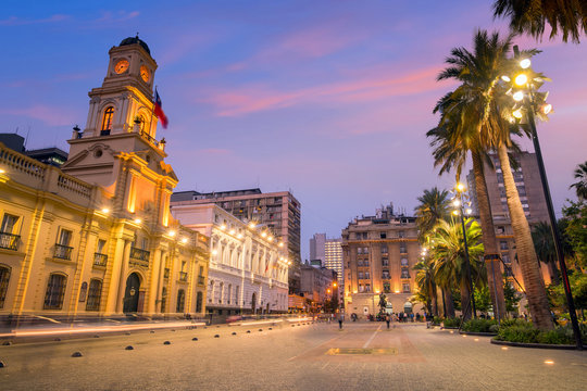 Plaza De Las Armas Square In Santiago